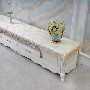 거실장 커버 레이스 장 테이블 보 소품 인테리어 매트 레이스 공주 자수 대형 화사한 티비 장 다이 덮개