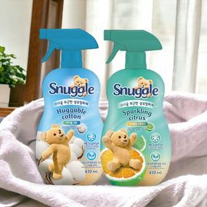 (2개) 스너글 섬유탈취제 허거블코튼 470ml + 시트러스 스파클링 470ml