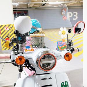 슈퍼커브110 윈드스크린 21년이후~ 투명 스모그 숏타입 케릭터 윈도우 고양이 CUB110 바람막이윈드스크린