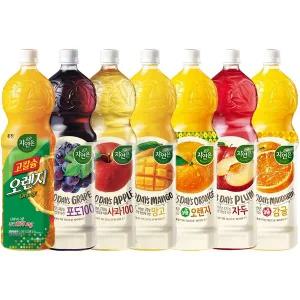 과일주스 6종모음 웅진 오렌지/사과/망고/포도/자두/감귤 1.5L x 2페트