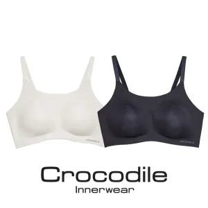 [크로커다일] 감탄브라 라이크라 인견쉘론 스트랩 패드일체형 브라 2종 오
