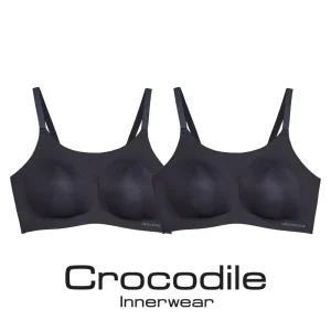 [크로커다일] 감탄브라 라이크라 인견쉘론 스트랩 패드일체형 브라 2종 블
