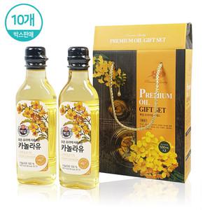 백설 프리미엄유 선물세트 카놀라유 명절선물 500mlX2P 10개 박스판매