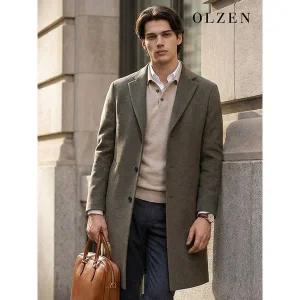 [올젠] 남성 세미 오버 방모 코트 (ZAC4CG1901)
