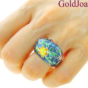 럭셔리 웅장한 칠보 반지 고급 실버반지 (20954r1) 순은 925 은반지 가락지