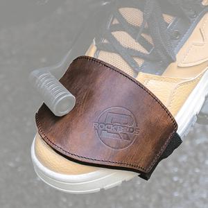 클래식 가죽 오토바이 신발 보호 커버 시프트패드