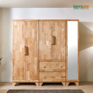 케미에르 메이크 고무나무원목 옷장세트(옷장.서랍옷장.거울옷장) KFR-311