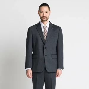 [에스티코] 슬림핏 울 혼방 트윌 솔리드 수트자켓 (그린)