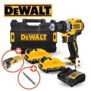 디월트 DCD701D2 12V 충전 컴팩트 드릴 드라이버 2.0Ah 배터리 2개 세트