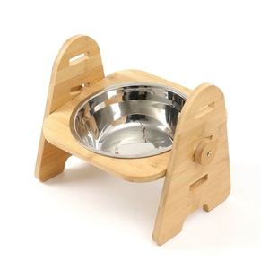 애완 대나무 4단높이조절 스텐식기 1구 밥그릇 물그릇 (WD8845E)