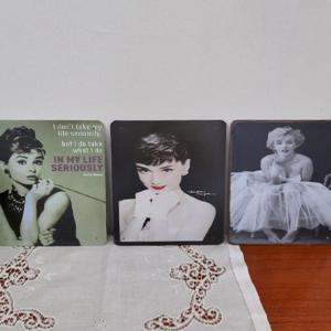 [MENOVQ2D_4A]틴 명화 액자 오드리햅번JS마릴린먼로 옵션 2