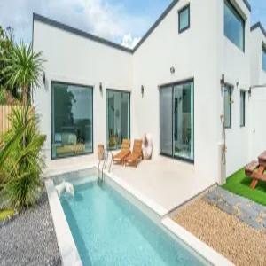 [제주/서귀포] 제주 스테이이든 독채 풀빌라 펜션 (풀빌라/복층/독채/개별바베큐/온수수영장/오션뷰/단체/가족/테라스/온돌/애견/수영장)