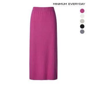 [롯데백화점]미니멈 [미니멈 에브리데이]H라인 백 트임 허리 밴딩 니트 롱 스커트 (EA4WH007D)