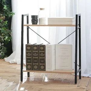 우드2단선반 작은책장 소형 미니 틈새 거실 낮은 수납 거실책장 전면책장 철재책장