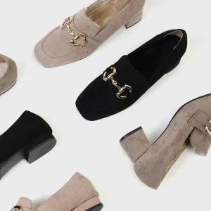 [소보제화]멜리스 2type 스웨이드 골드체인 로퍼 2cm 5cm