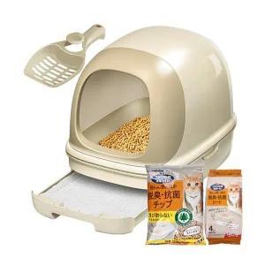 가오 냥토모 시스템 고양이 화장실 후드형 베이지 무료배송 gx