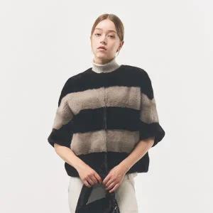 [진도모피](강남점)컬러 블록 밍크 자켓 (JFJP53)