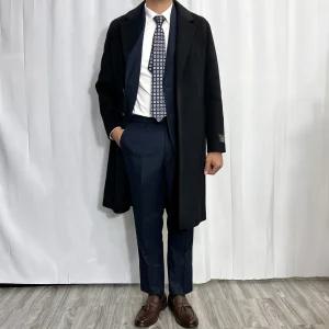[바쏘옴므]FW 울 캐시미어 핸드메이드구스 라이너 싱글코트 블랙 WSY4CJ10-2