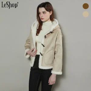 [롯데백화점]르샵 시어링 후드 토글 무스탕 자켓 (BOBJK030A)