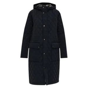 [명품] 24FW 로고 패치 투 포켓 다이아몬드 롱 퀄팅 자켓 블랙 8096919