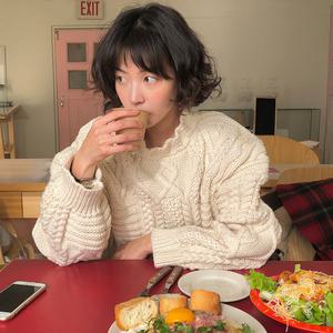 클라우드 케이블 박시 니트