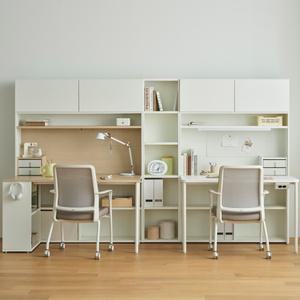 한샘 티오 하부수납 단독책상 세트 5단 140cm  (컬러 택1)