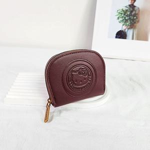 헬로키티 카드지갑 여자 여성 학생 명품 캐릭터 키티 가죽 지퍼 명함 동전 카드 지갑 케이스