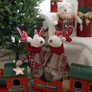 겨울 크리스마스 소품 커플 루돌프 사슴인형 세트 단체 학교 카페용품