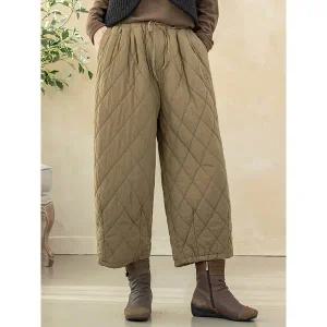 [디얼마미] 미코 누빔 배기 팬츠 /마담 미시 중년 여성 빅사이즈 40대 50대