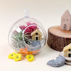 [오피스스쿨] 토단 숲속 오두막 테라리움 만들기 1인세트 DIY 원예활동 정원활동 공기정화 스킨디아모스