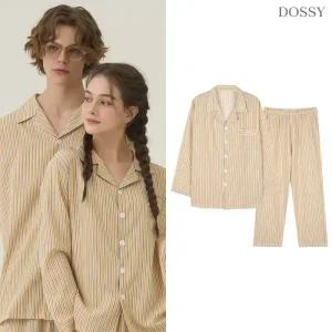 실크핏 위니 긴팔 커플 잠옷 세트