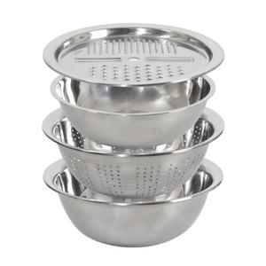 스텐 만능 26cm 28cm 믹싱볼 채반 채칼 4종 세트