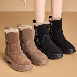 [바이시유] 신상 여자 여성 방한화 겨울 털 신발 부츠 163-1