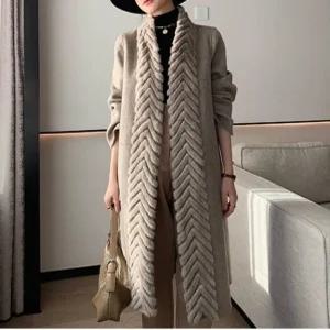 [BELLA.DOI]  고급 리얼 밍크 로브 코트 양가죽