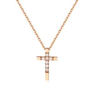 갤러리아 [비앤비골드] 18K 심플 큐빅 십자가 펜던트 NPP40628