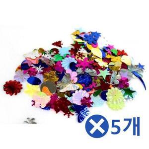 [JHQOPR5V_4B]랜덤혼합 스팽글x5개 파츠 네일아트재료 리폼