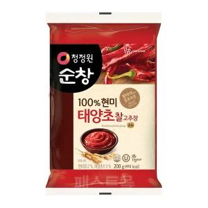 청정원 순창 현미 태양초 찰고추장(비닐) 200g