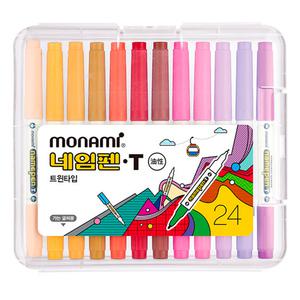 모나미 네임펜T 24색 세트 트윈 타입
