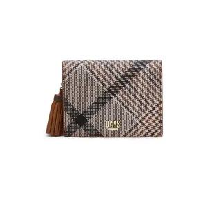 [닥스]브라운 체크패턴 타슬장식 반지갑 DCWA4F328_s