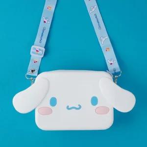 시나모롤 빅 사각 페이스 실리콘 크로스백시나모롤얼굴가방 실리콘가방 패