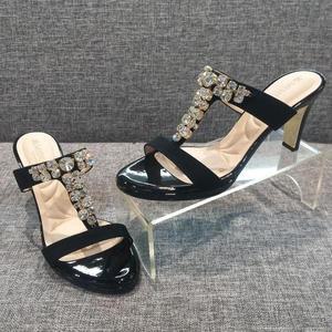 [탠디]미셸 by 탠디 8cm 여성 데일리  보석 장식 포인트 가보시 슬리퍼 122074 BL (S29543652)