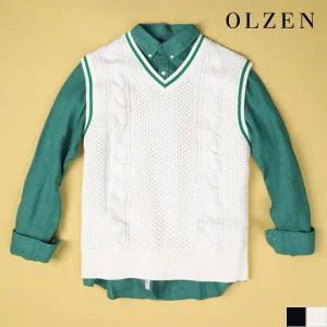 [올젠]수피마코튼 니트 베스트 (ZMD1ES1101)