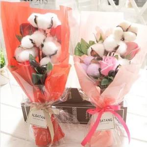 고품질 HPS 스윗코튼 부케 졸업식 꽃다발 기념일 선물 발렌타 생화 (WFGRJP7)