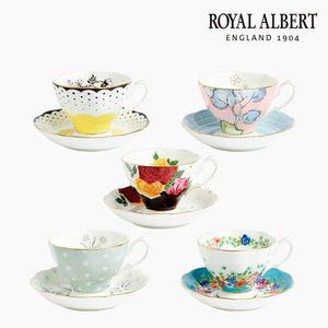 [갤러리아] 로얄알버트 100주년 뉴블룸 아카이브 디자인 컬렉션 커피잔 5인조 세트