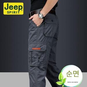 JEEP SPIRIT 남성용 아웃도어 카고 캐주얼 팬츠