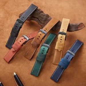 [타임뷰] 스티치라인 소가죽시계줄 갤럭시워치스트랩호환 시계밴드 20mm 22mm