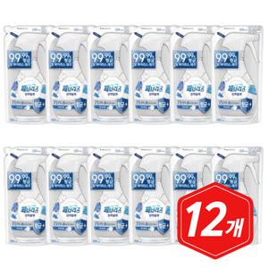 페브리즈 향균 플러스 깨끗한 향 리필 320ml x 12개 의류 이불 음식 담배 냄새 섬유탈취제 업소 식당 섬유