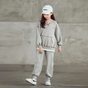 여아 주니어 엣지라인  봄 가을 맨투맨 트레이닝  초등학생 상하