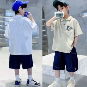 남아 주니어 댄디카라 여름 반바지 상하