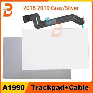 케이블 포함 그레이 실버 트랙패드 터치패드 호환 맥북 프로 레티나 15 인치 A1990 2018 2019